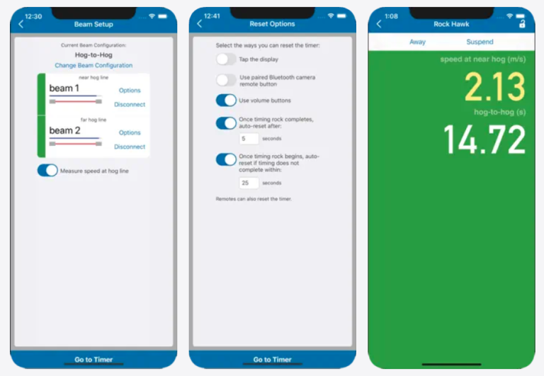 Images of what the rock hawk app looks like